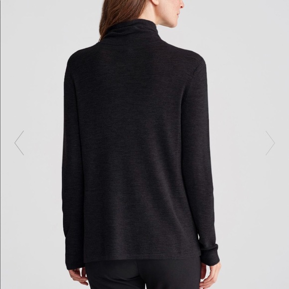 NWT Eileen Fisher Lightweight Scrunch Neck Sweater - Picture 3 of 7